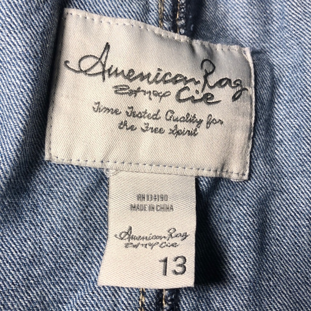 NWT American Rag distressed jean short overall - Picture 5 of 5